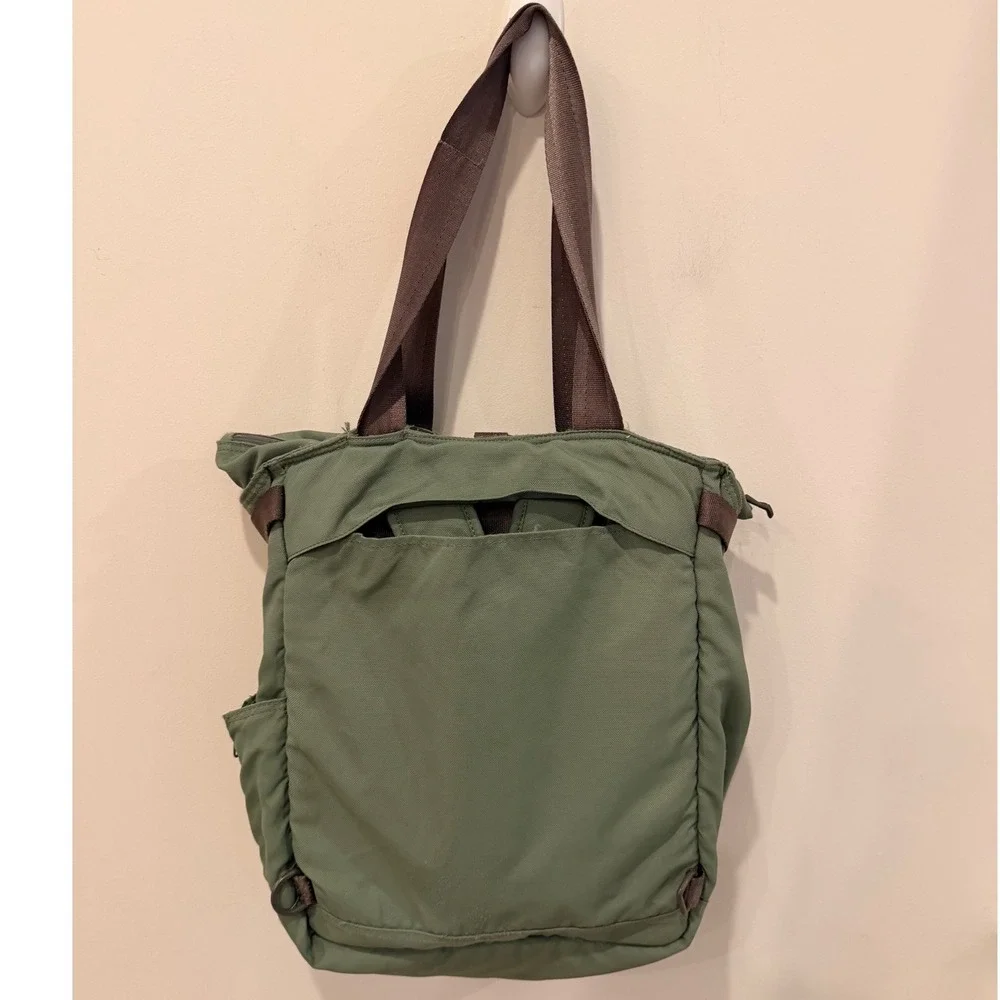 OverLand Equipment Green Nylon Tote Shoulder Travel Organizer Bag Utility EUC
